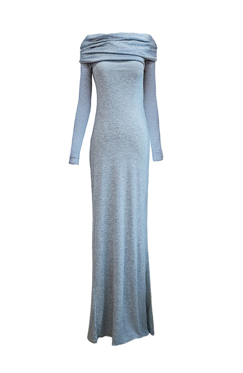 ATS Esme Off Shoulder Maxi Dress, Main, color, Grey