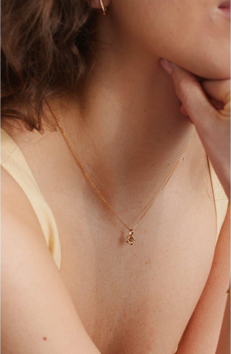 MADE BY MARY August Birth Flower Charm, Alternate, color, Silver