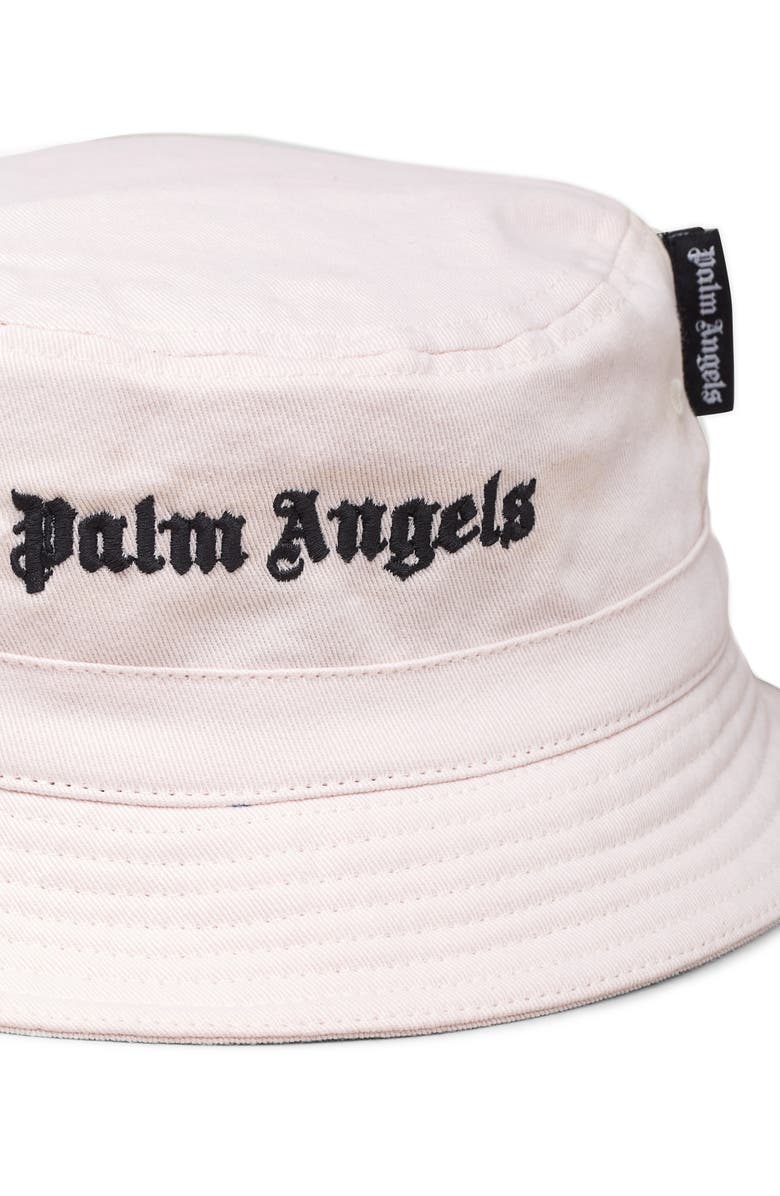 Palm Angels Embroidered Logo Twill Bucket Hat, Alternate, color, 