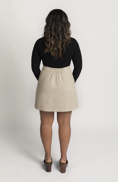 Aam The Label The Cord Mini Skirt In Pearl