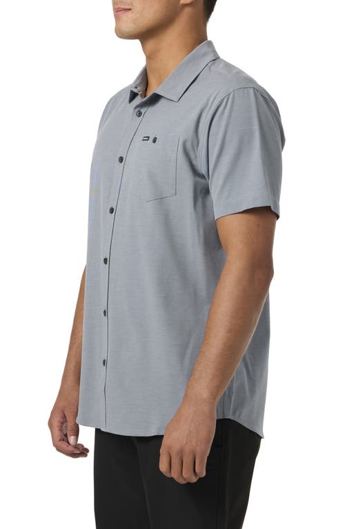 O'neill Heathered Short Sleeve Button-up Shirt In Gray