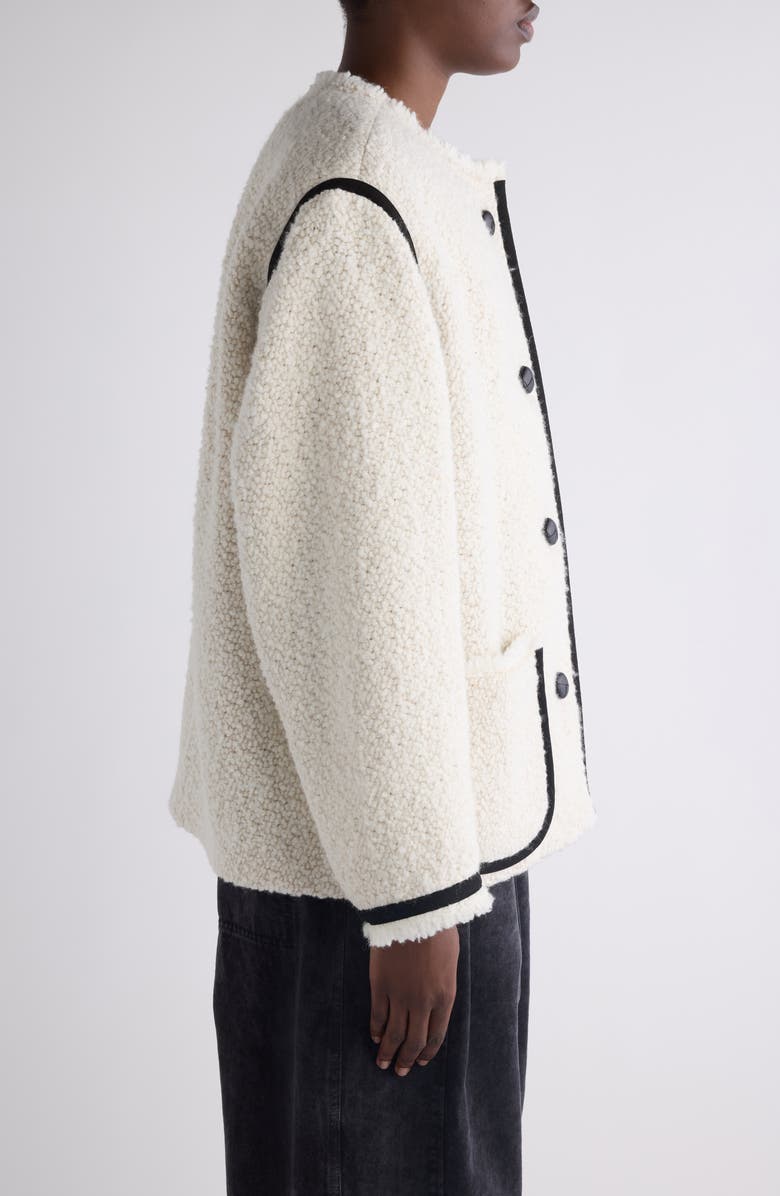 Isabel Marant Maylin Bouclé Tweed Jacket, Alternate, color, Ecru