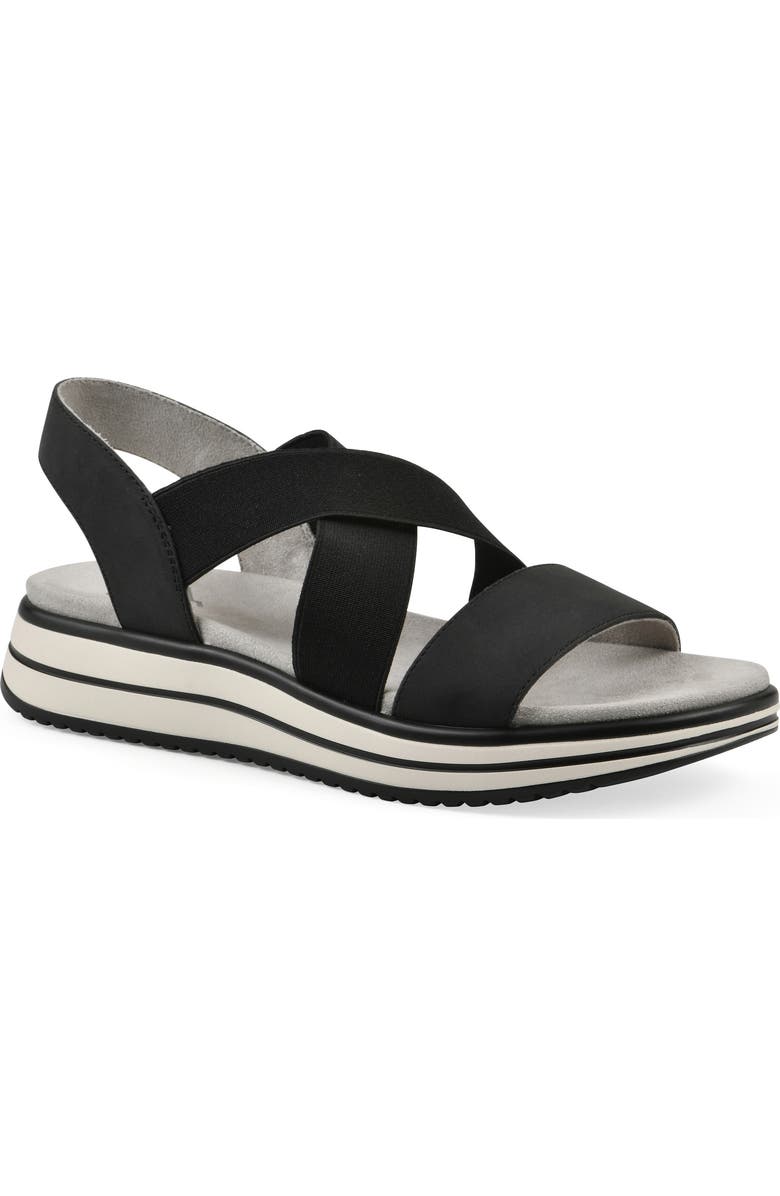CLIFFS BY WHITE MOUNTAIN Hapley Athleisure Sandal, Main, color, Black Nubuck