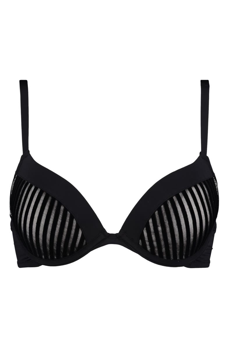 Hunkemöller Pia Padded Underwired Push-Up Bra, Alternate, color, Black