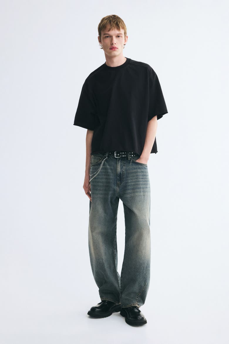 Oversized Printed Cotton T-Shirt, Alternate, color, Black/Las Vegas