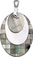 SAMUEL B. Sterling Silver Abalone & Mother of Pearl Pendant