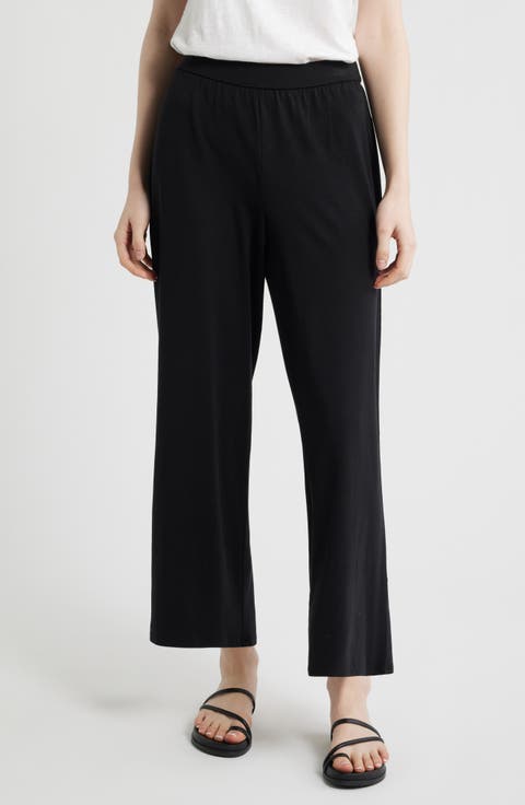 Jersey Ankle Wide Leg Pants