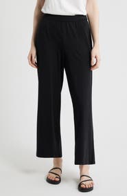 Eileen Fisher Jersey Ankle Wide Leg Pants