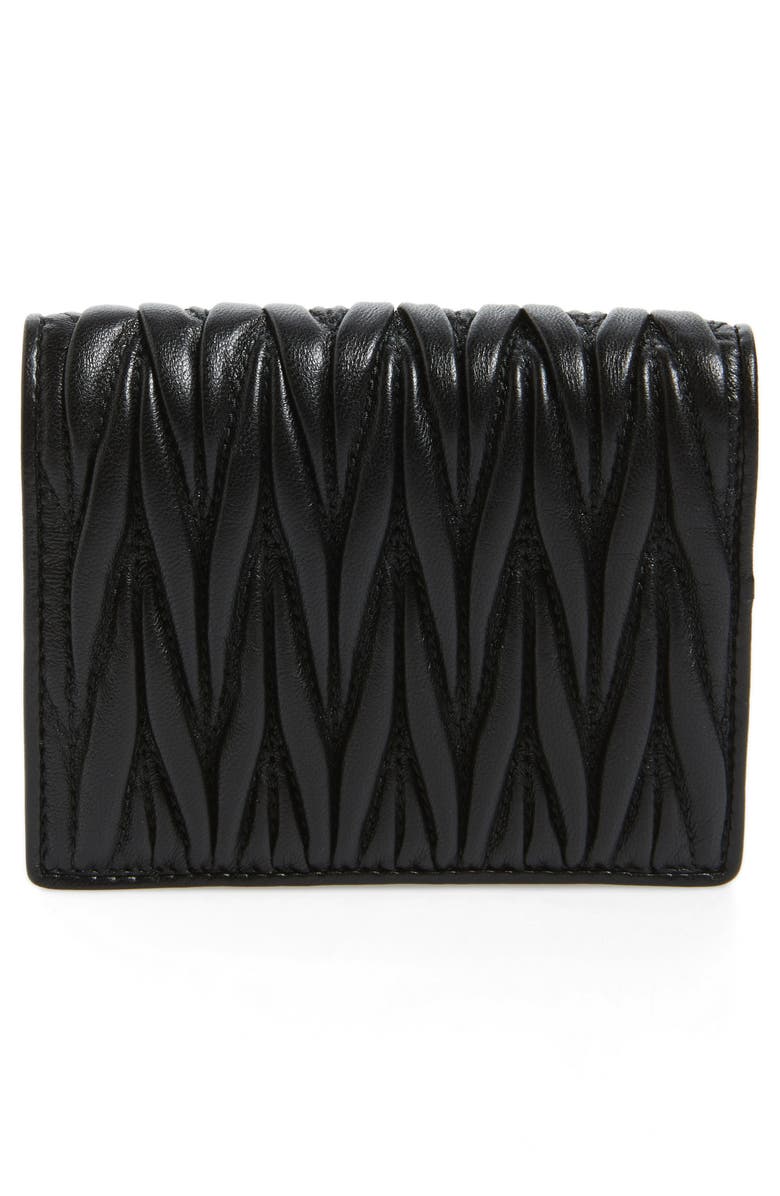 Miu Miu Matelassé Leather Wallet, Alternate, color,