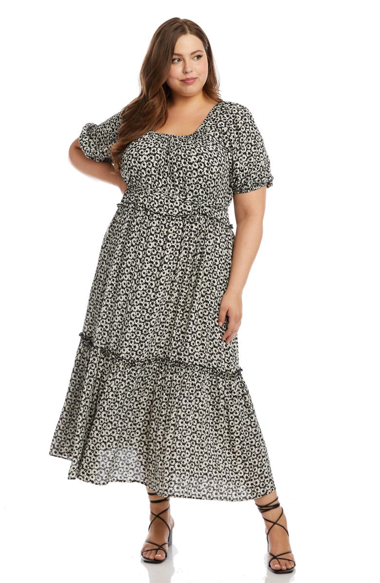 Karen Kane Puff Sleeve Maxi Dress, Alternate, color,