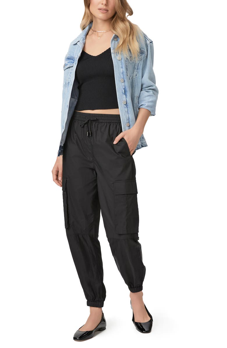 PAIGE Tucson Pull-On Cargo Joggers, Alternate, color, Black
