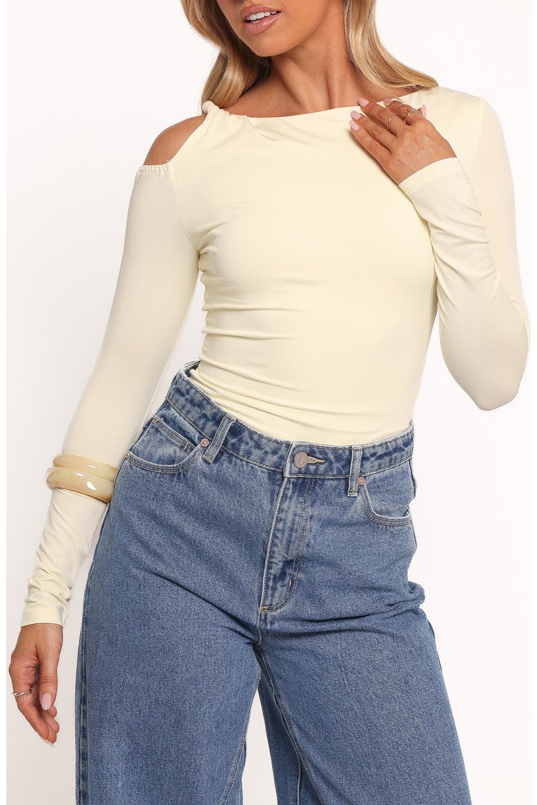 Darma Cutout Top, Main, color, PALE YELLOW