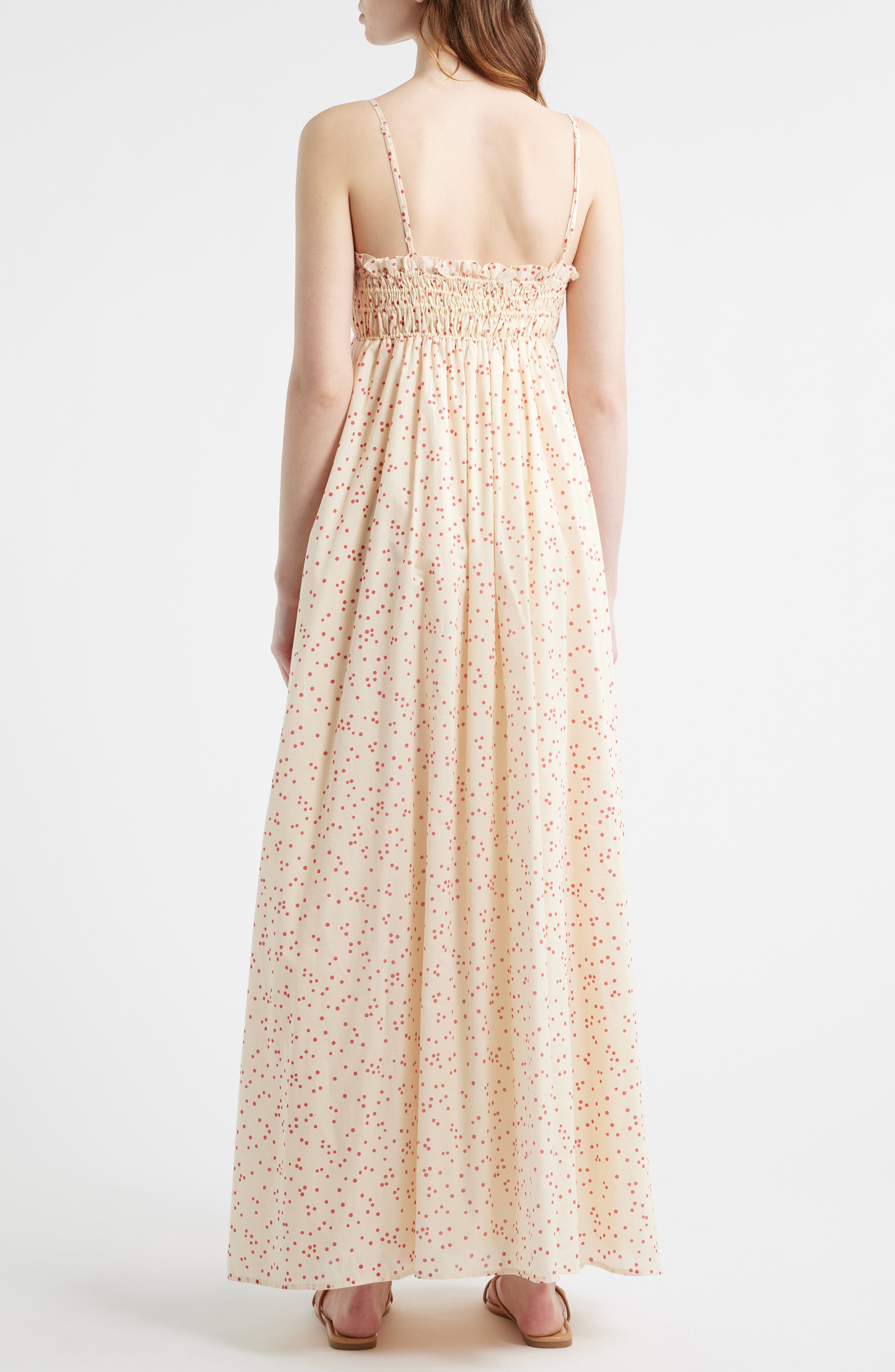 Faithfull the Brand Presa Dot Sweetheart Neck Maxi Dress (Women ...