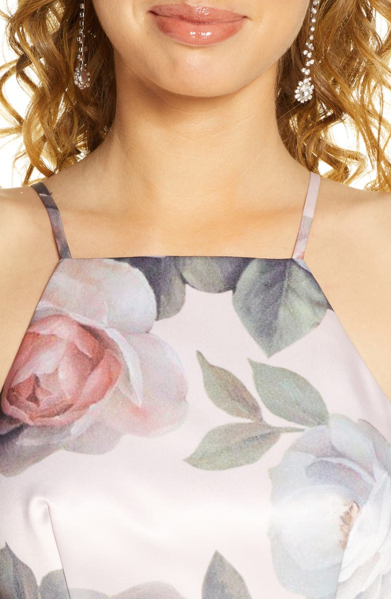 Chi Chi London Shantal Sleeveless High/Low Gown, Alternate, color, 