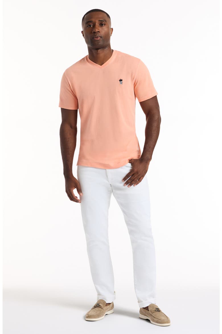 Damien V-Neck T-Shirt, Alternate, color, PEACH