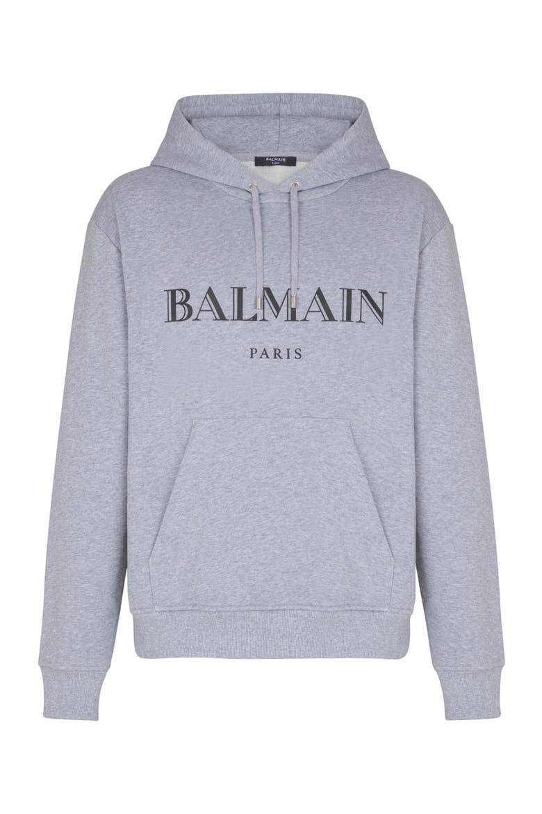 Printed Hoodie, Alternate, color, grey