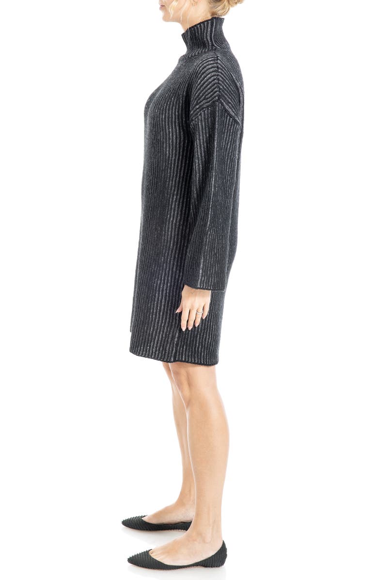 MAX STUDIO Turtleneck Long Bell Sleeve Sweater Dress, Alternate, color,
