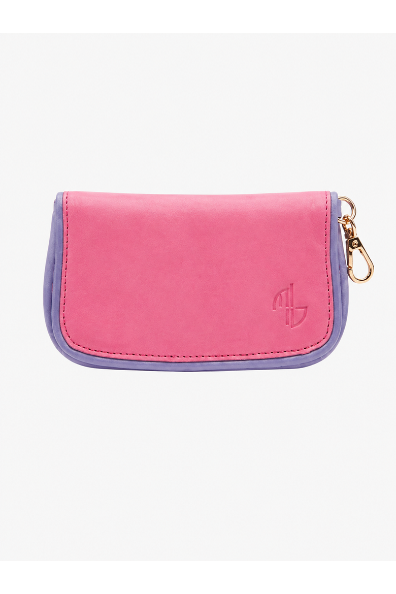 Luni Leather Eyewear Case Bag Charm, Main, color, Shine Pink