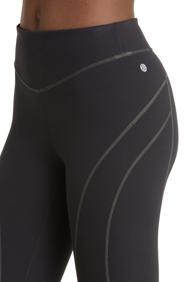 Zella Studio Luxe Seamed 7/8 Leggings, Alternate, color,