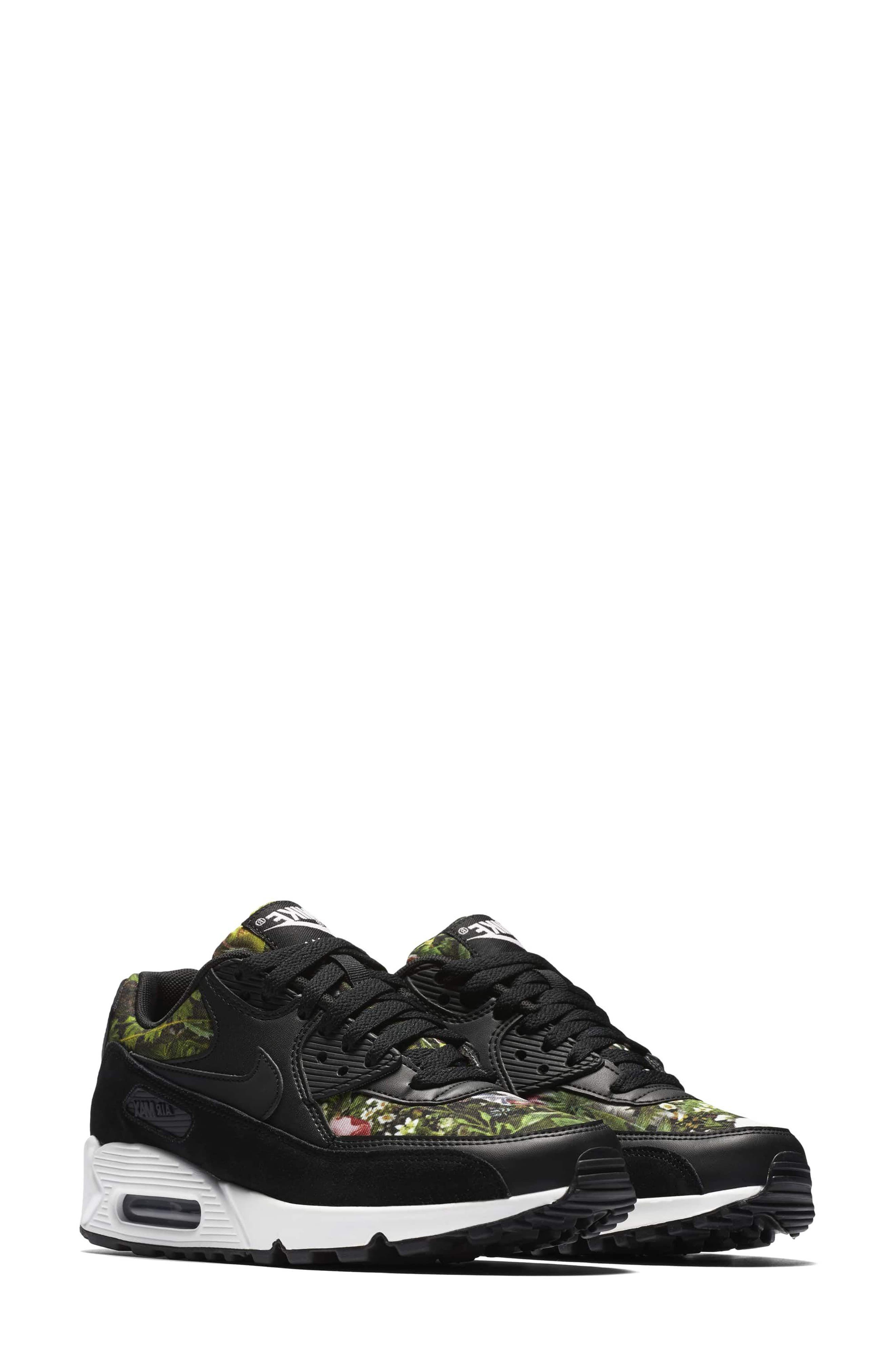 Air Max 90 SE Sneaker, Main, color, BLACK/ PINK/ WHITE