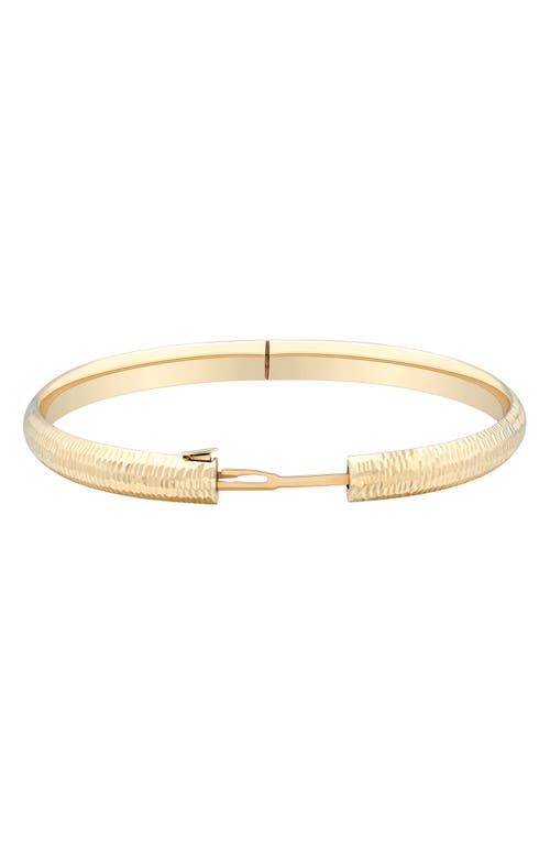 Frankie & Zoe 14k Yellow Gold Knife Edge Bangle Bracelet