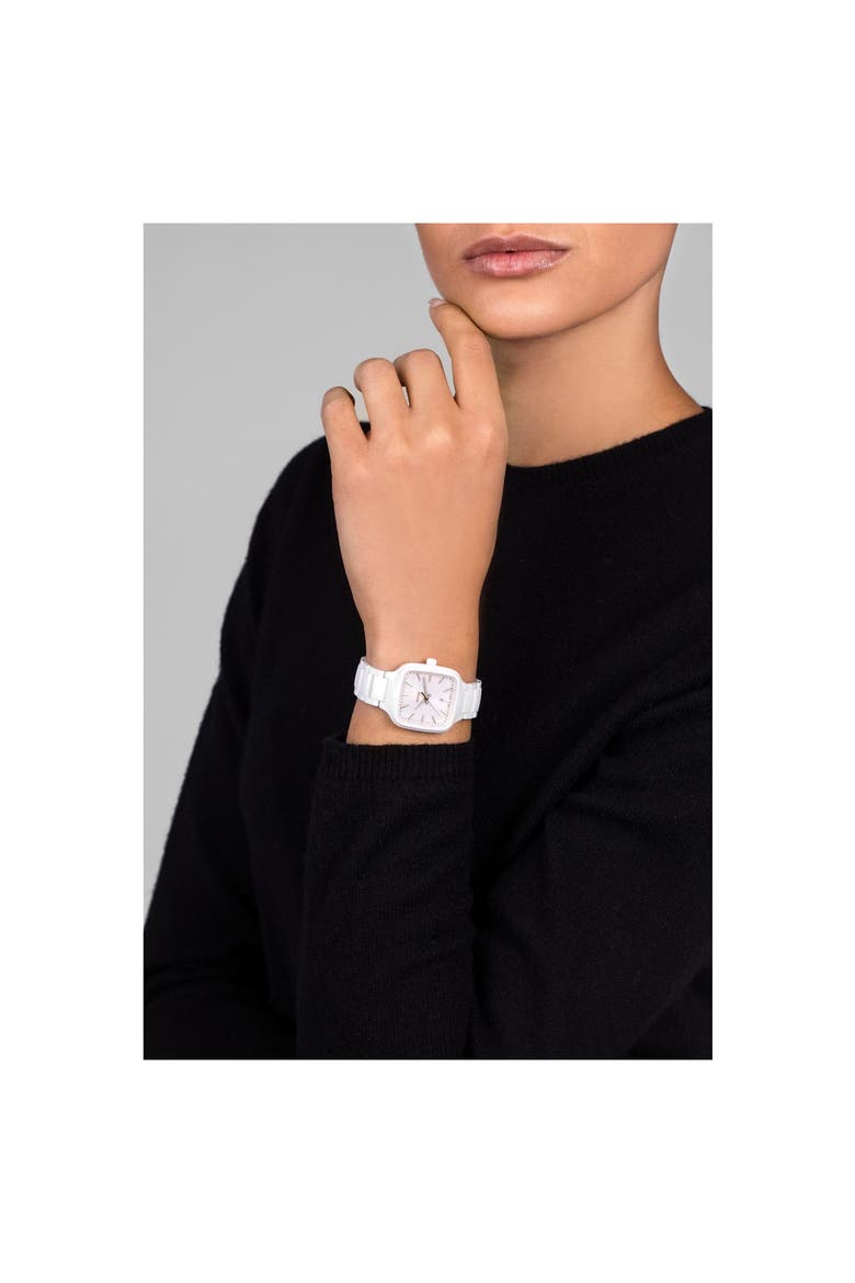 True Square Bracelet Watch, 29mm, Alternate, color, WHITE