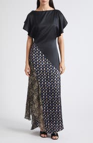 STAUD Fawn Stretch Silk Dress