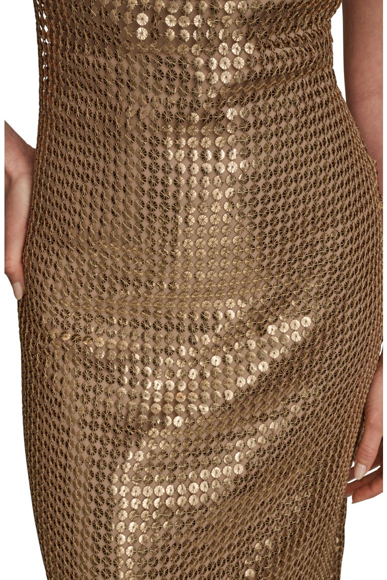 Metallic Beaded Slipdress, Alternate, color, GOLD