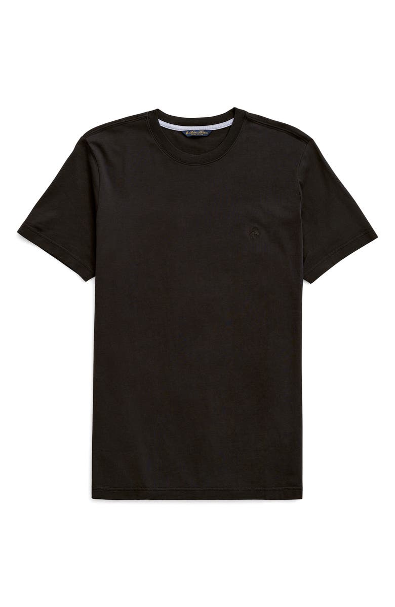 Brooks Brothers Solid Cotton T-Shirt, Main, color, Caviar