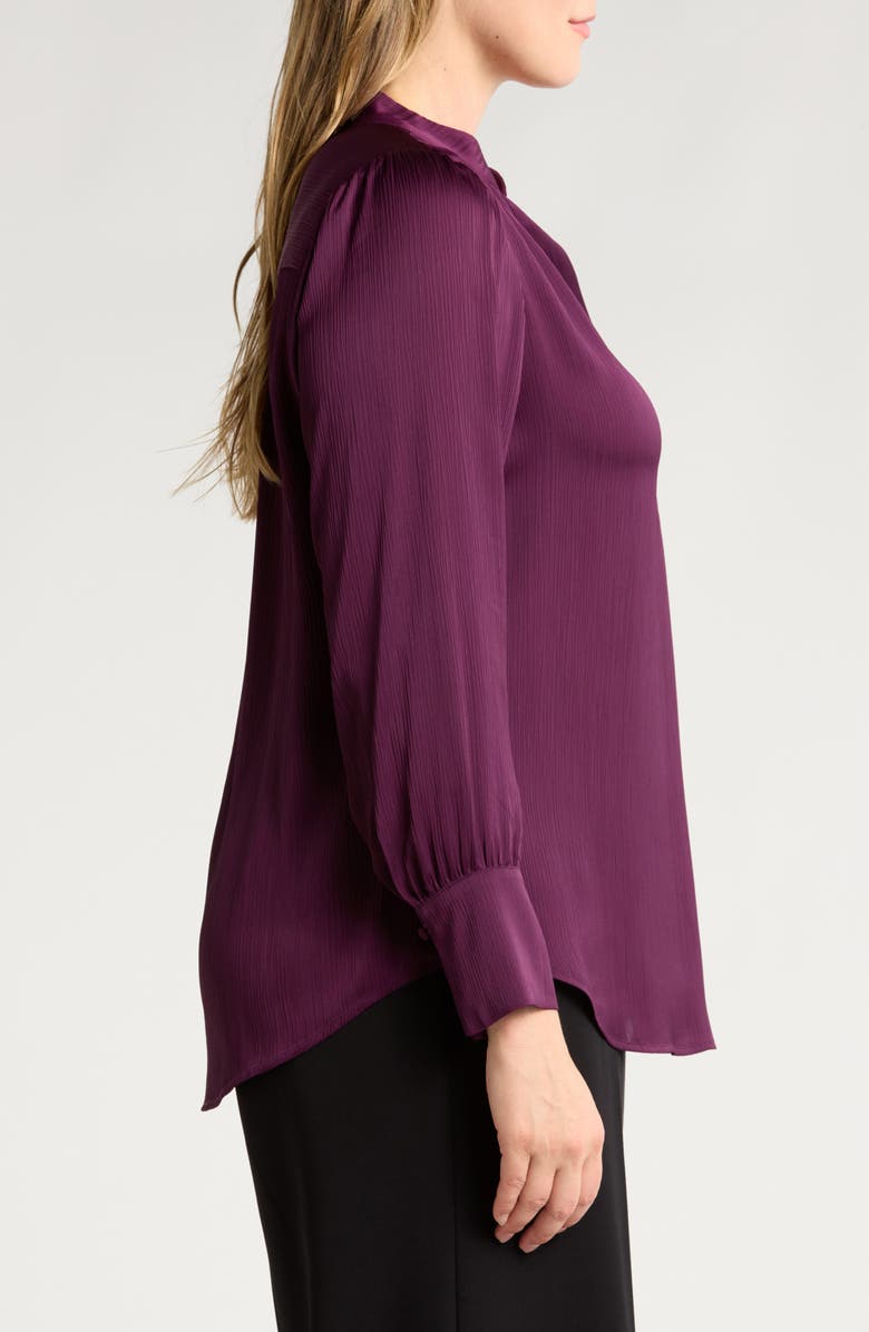 Anne Klein Split Neck Textured Woven Tunic Top, Alternate, color, 