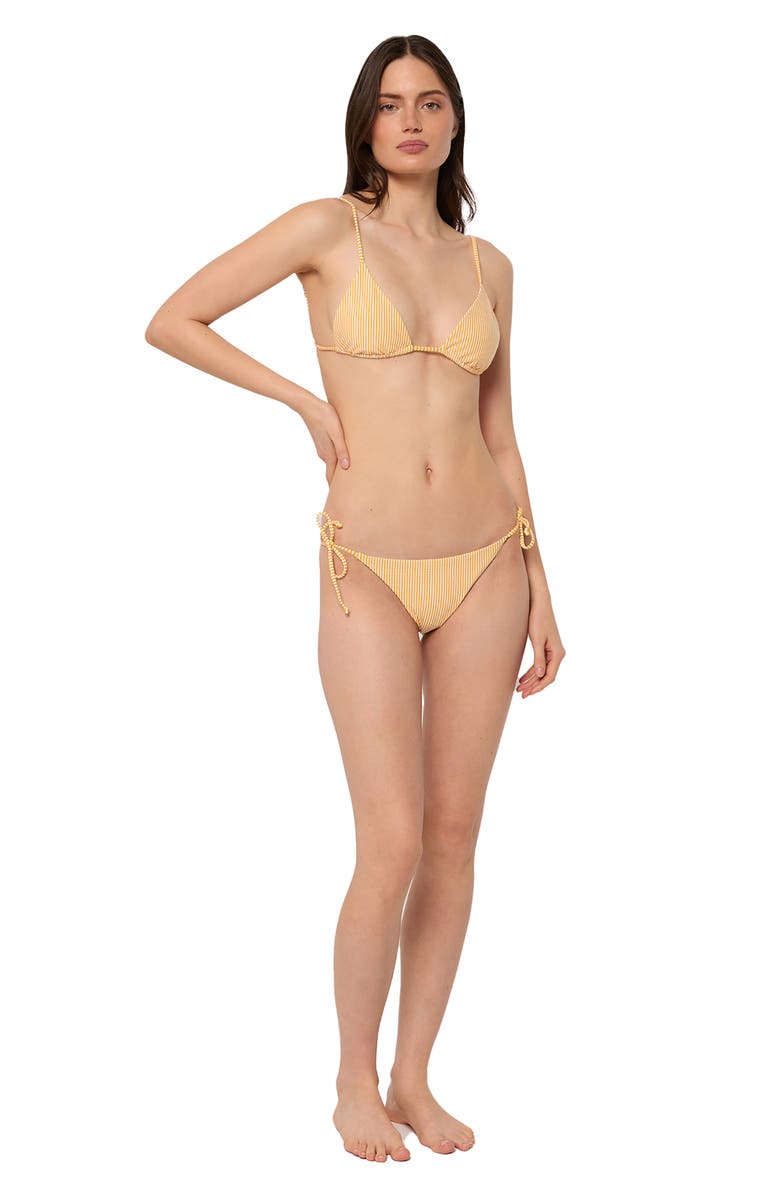 Onia Alexa Stripe Triangle Bikini Top, Alternate, color,
