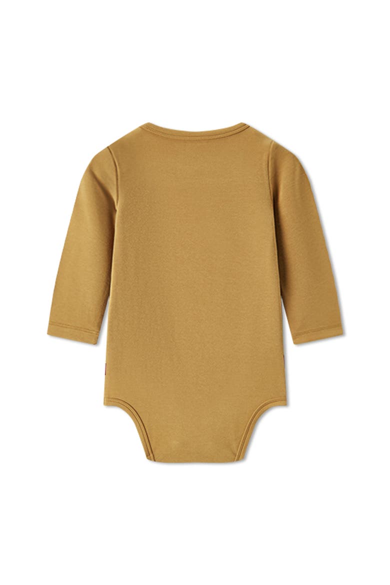 Brushed Long Sleeve One Piece, Alternate, color, Peanut