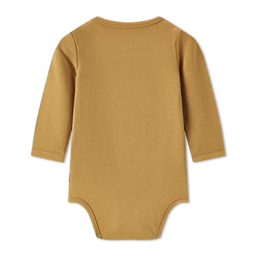 Milkbarn Brushed Long Sleeve One Piece In Brown