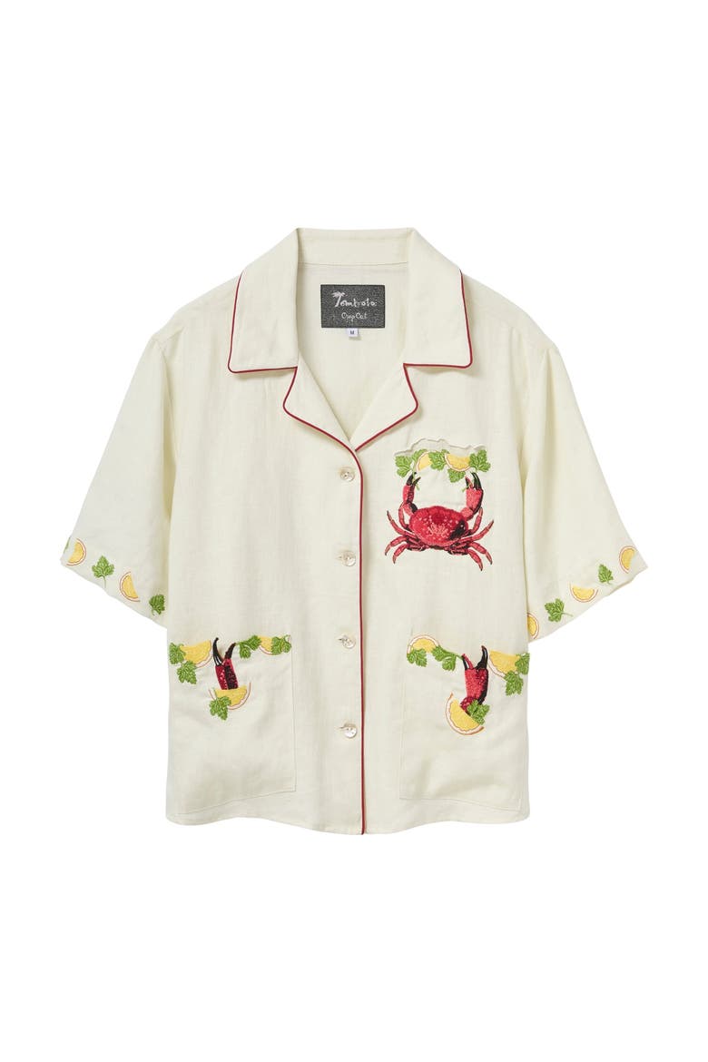 'Just a Pinch' Cabana ~ Relaxed Crop Cut, Main, color, Sea-Foam