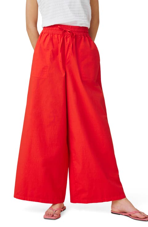 Mallory Wide Leg Poplin Pants