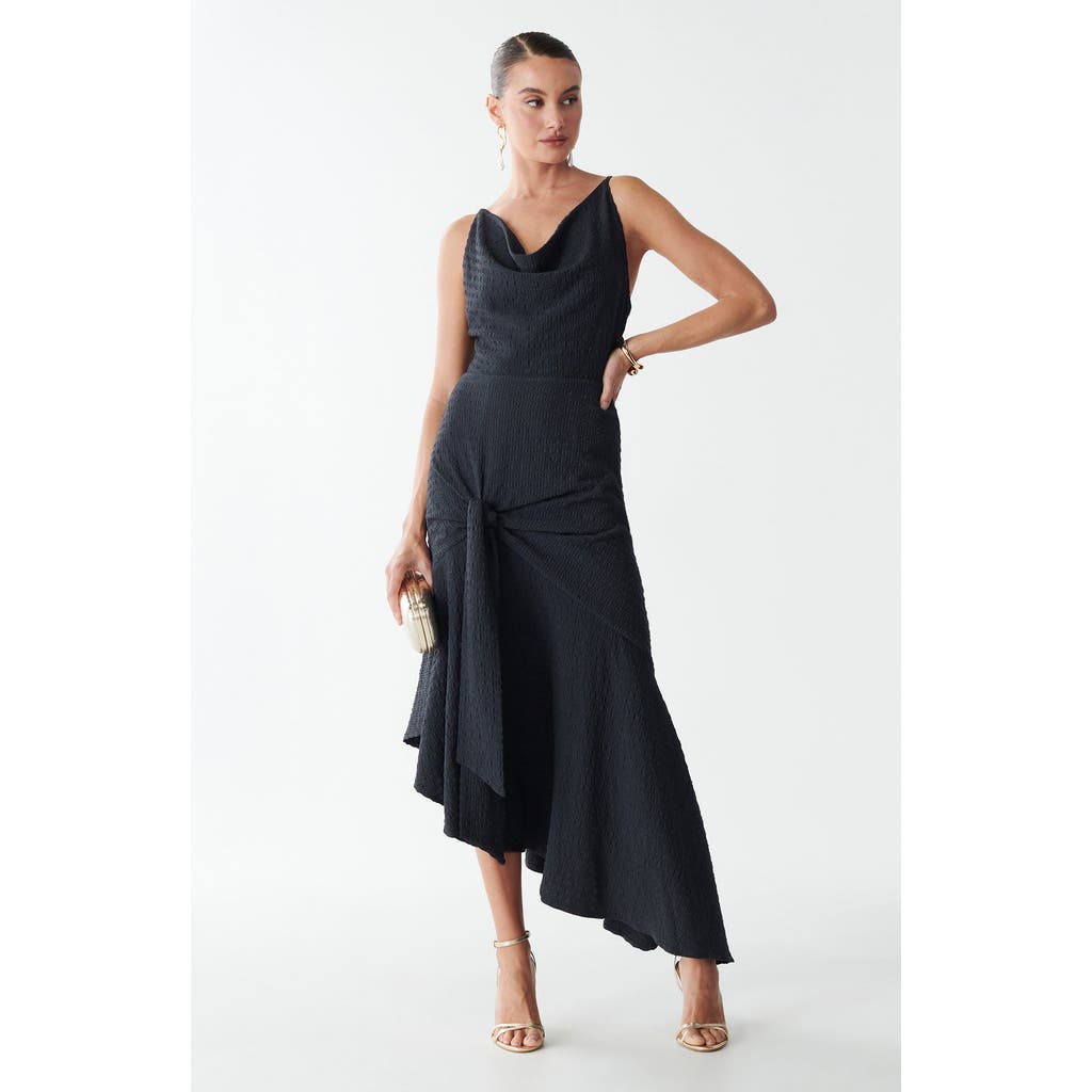 Savel Leo Midi Dress In Gray