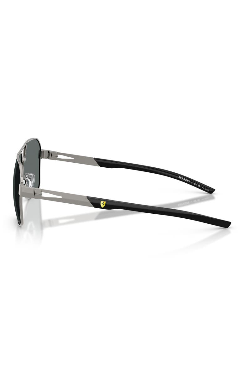 57mm Square Sunglasses, Alternate, color, GUNMETAL