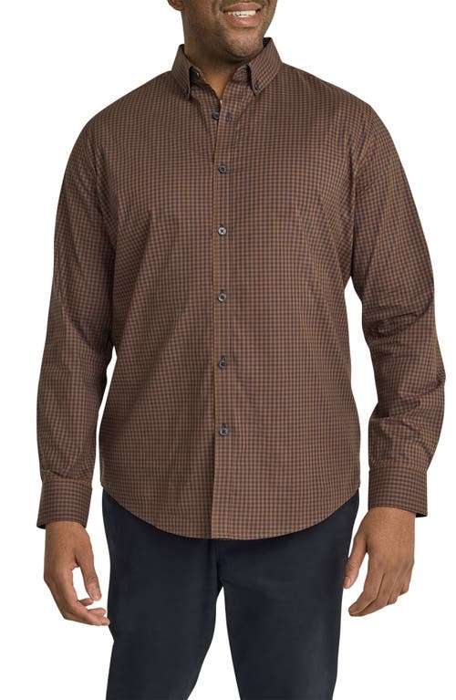 Johnny Bigg Montreal Check Stretch Cotton Button-Down Shirt in Mustard 