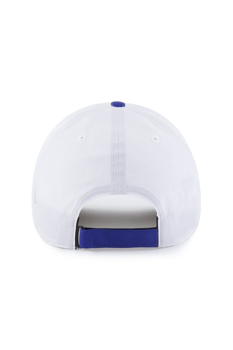Men's '47 White/Royal Kansas City Royals Vista Mini Clean Up brrr° Adjustable Hat, Alternate, color, White