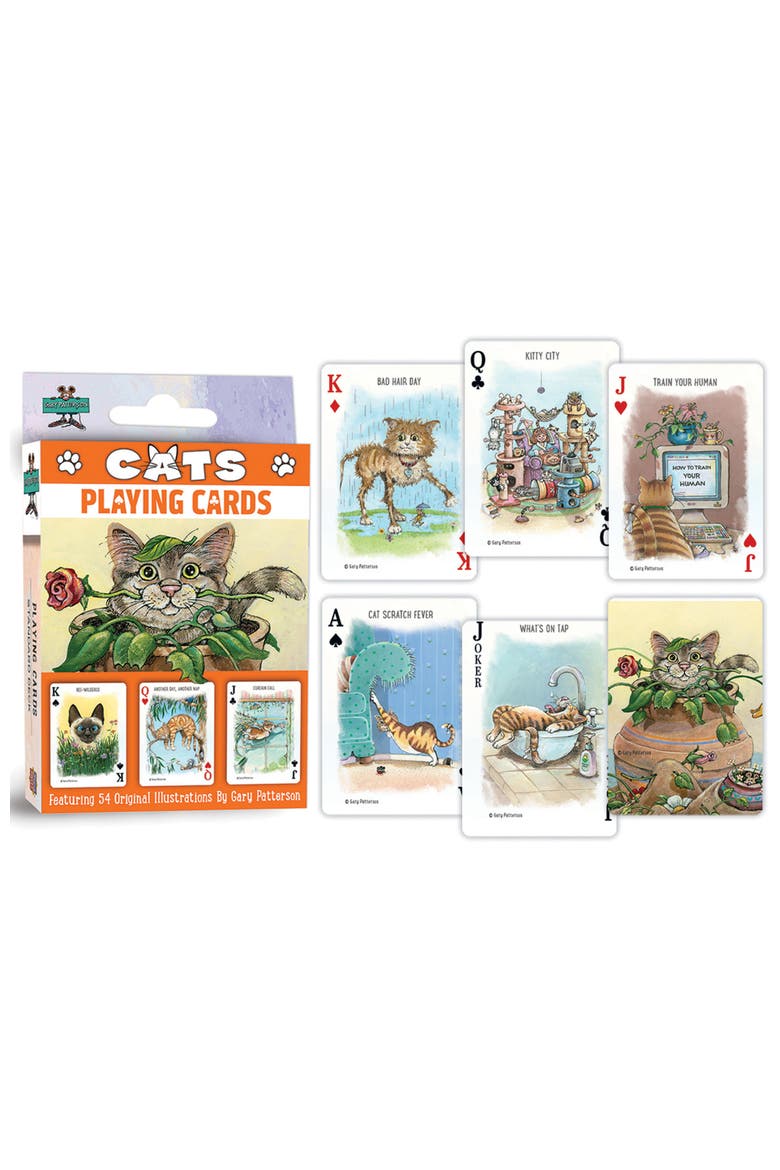 Cats Playing Cards, Alternate, color, Multicolor