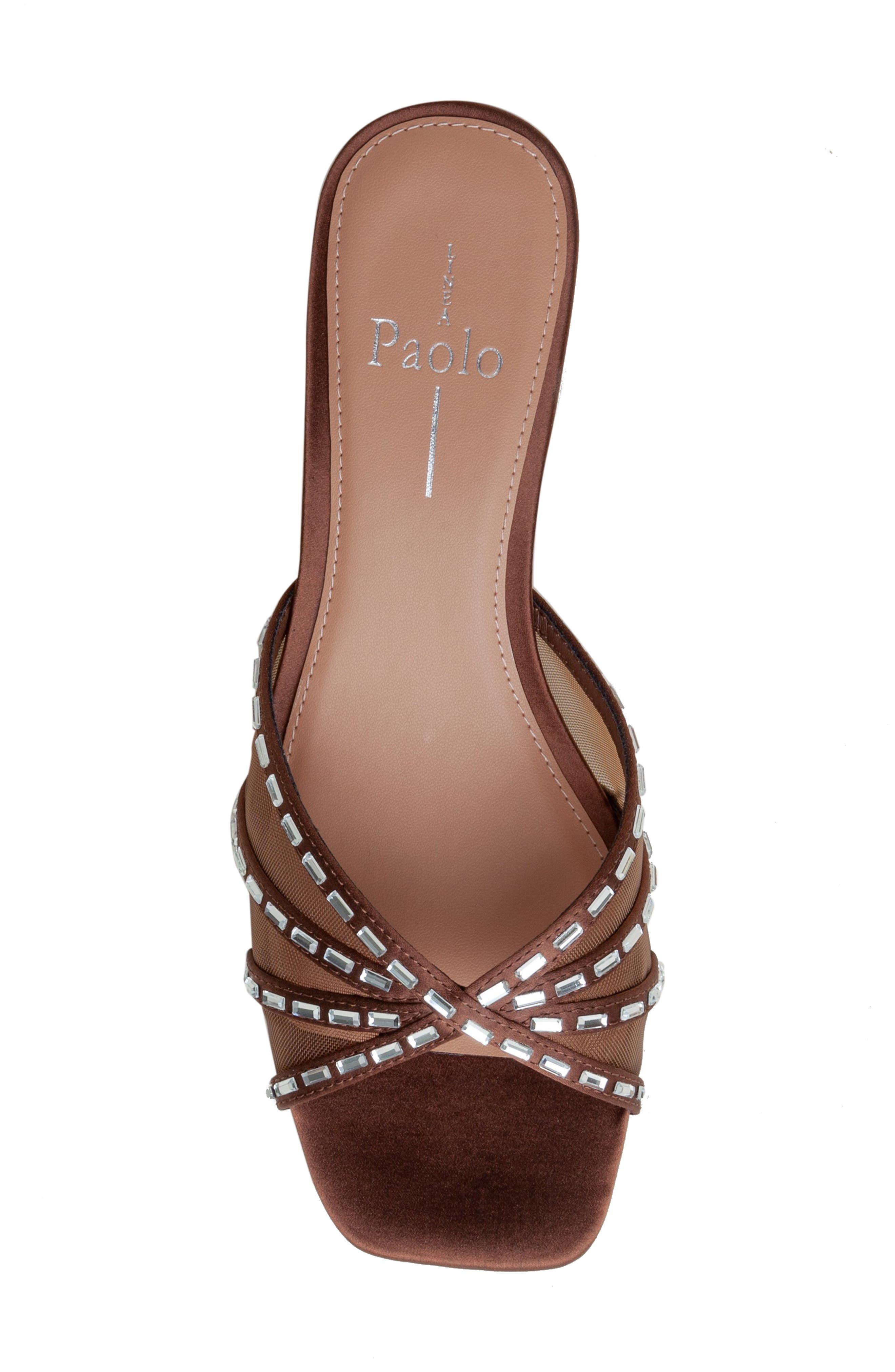 Linea Paolo Ivona Slide Sandal, Alternate, color, Chocolate