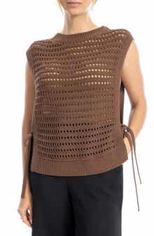 MAX STUDIO Open Stitch Sweater Vest