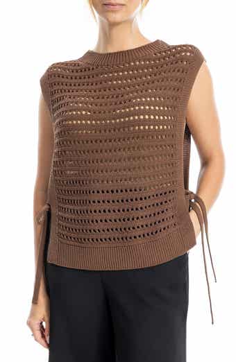 MAX STUDIO Open Stitch Sweater Vest