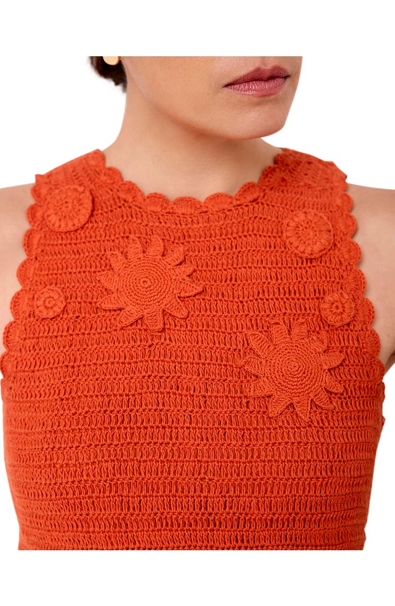 MINT VELVET Crochet Bodice Midi Dress, Alternate, color,