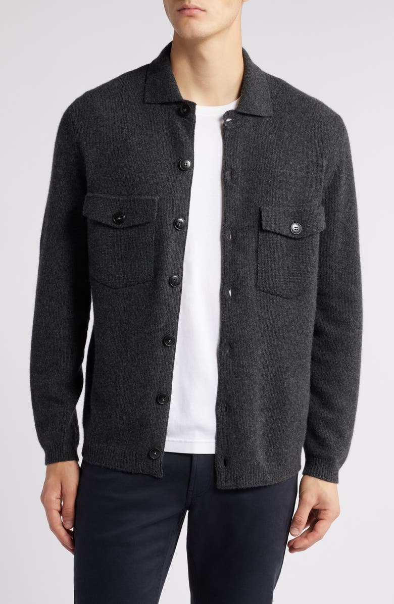 Canali Wool & Cashmere Overshirt, Main, color,