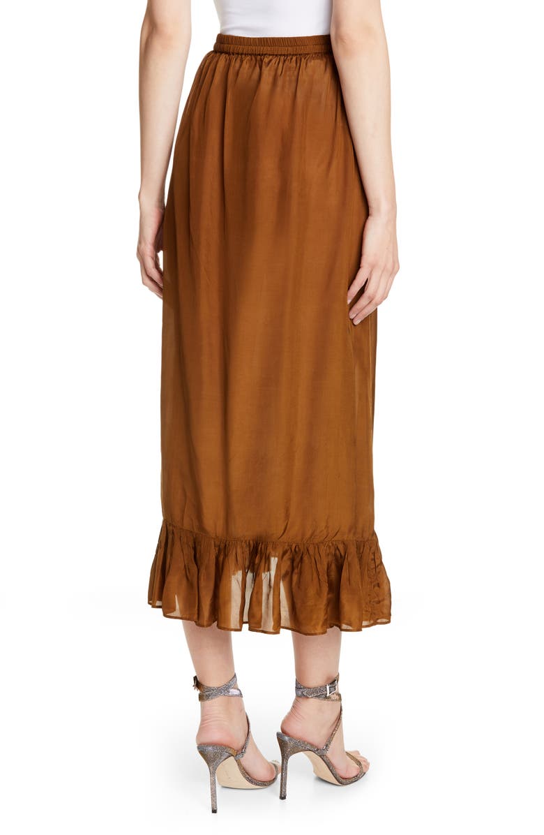 Mes Demoiselles Habibi Ruffle Cascade Midi Skirt, Alternate, color, 
