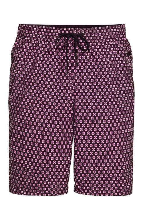 Lands' End 9" Volley Hydroliner Swim Trunks In Midnight Plum Geo
