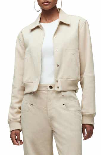 Hudson Jeans Suede Bomber Jacket