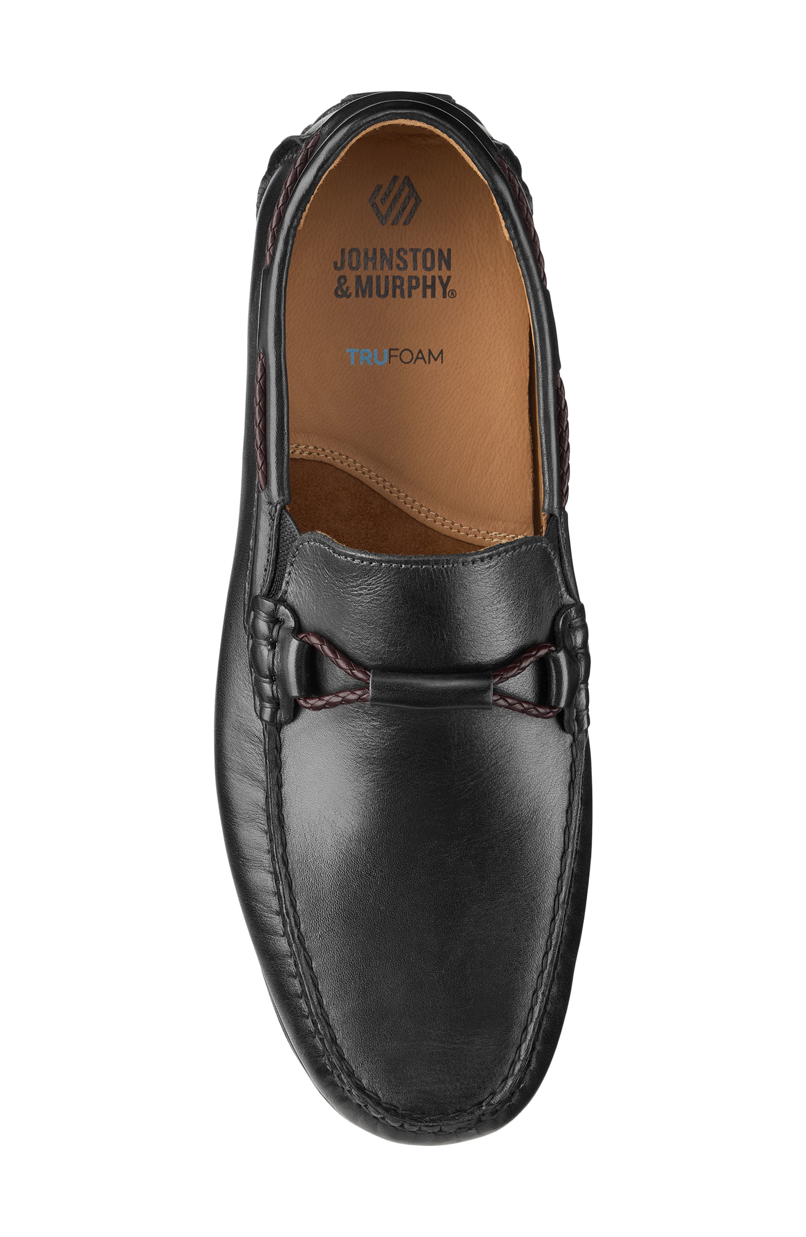 Johnston & Murphy Cort 2.0 Bit Loafer, Alternate, color, Black Full Grain