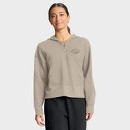 FANATICS Women's Fanatics Tan Minnesota Wild Authentic Pro Road Tri-Blend Quarter-Zip Hoodie